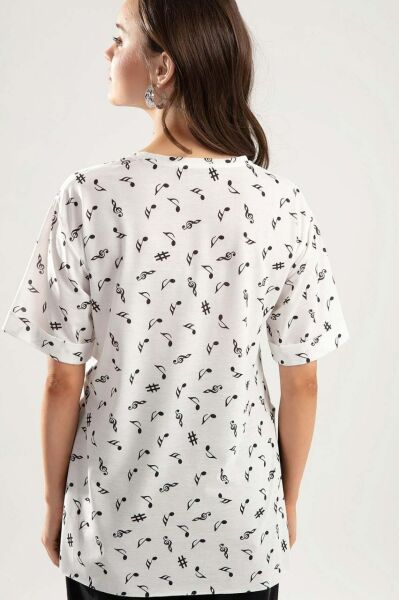 Herşey Nota Sol Anahtar Kalp T-Shirt
