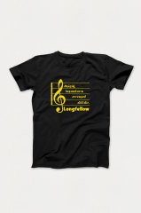 Müzik İnsanların Evrensel Dilidir Siyah Tshirt Unisex