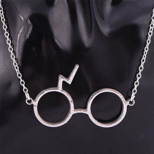 Harry Potter Gözlük Kolye Örme Zincir
