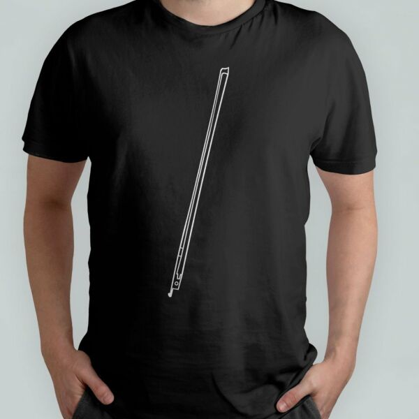 Herşey Nota Keman Yayı Violin Siyah Tshirt Unisex