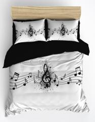 Sol Anahtar Notalar Yatak Örtüsü Tek Kişilik