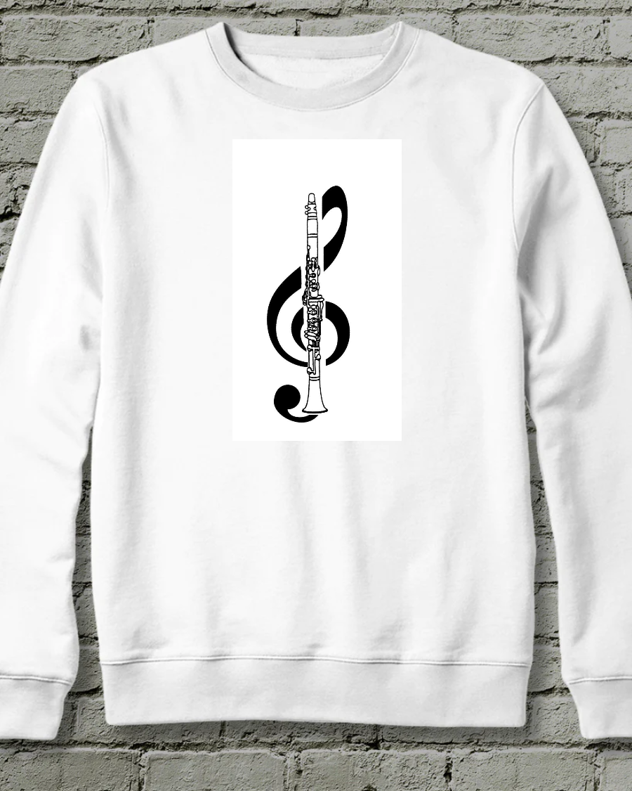 Sol Anahtar Klarnet Swatshirt Unisex