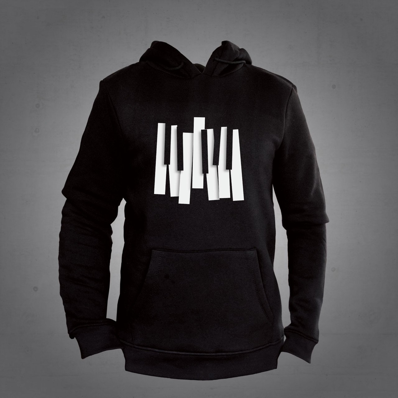 Piyano Kapüşonlu Sweatshirt Hoodie
