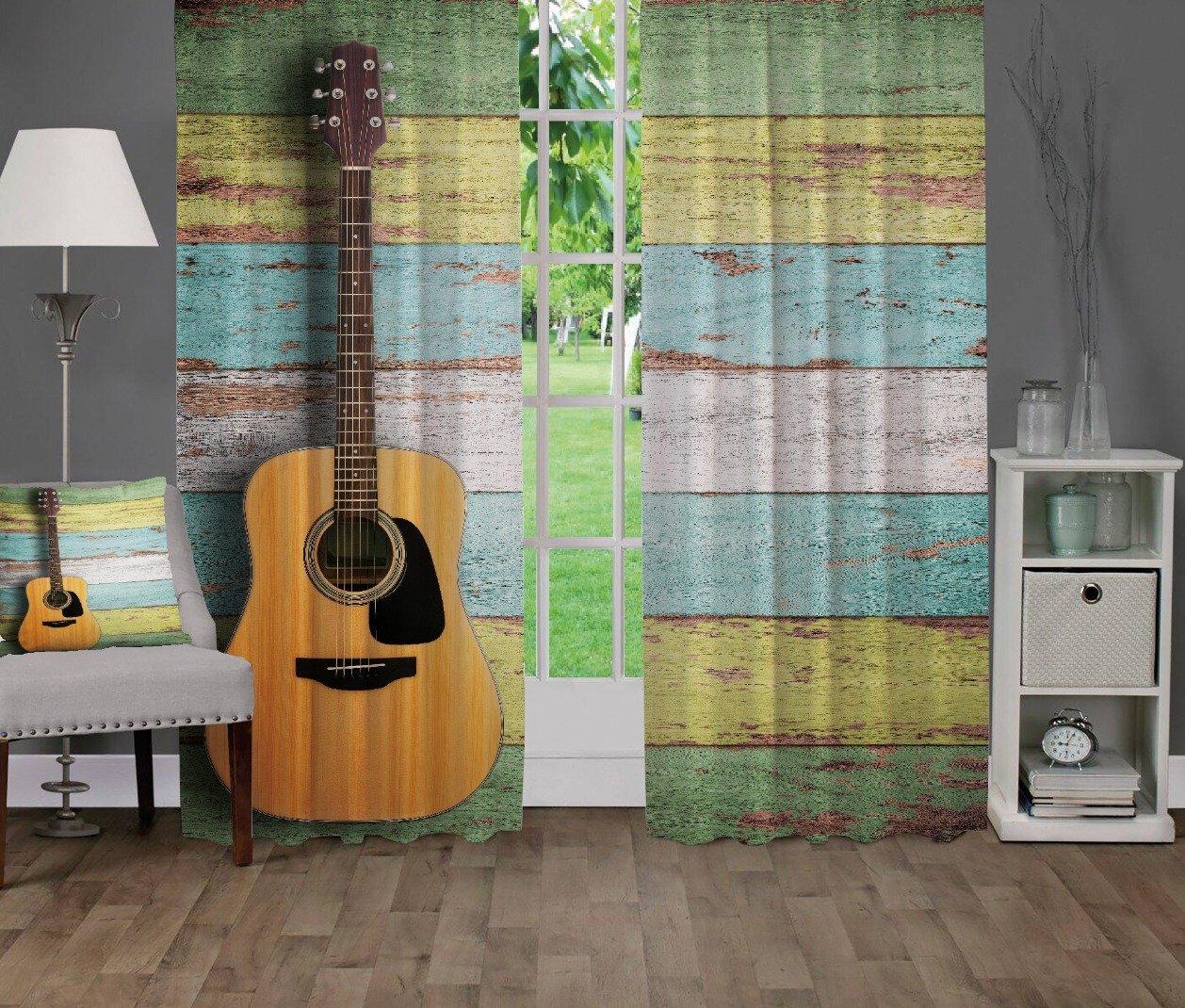 Gitar Renkli Perde