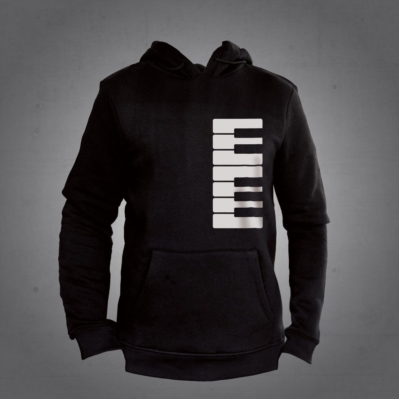 Piyano Kapüşonlu Sweatshirt Hoodie