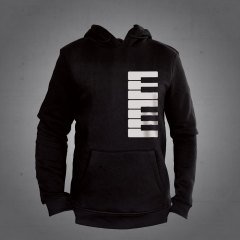Piyano Kapüşonlu Sweatshirt Hoodie