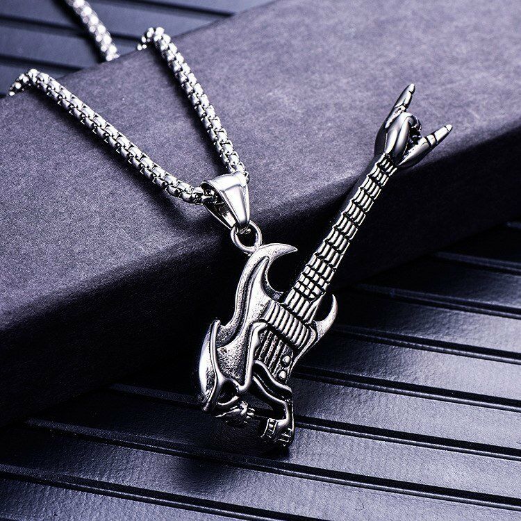 Gitar Kolye Paslanmaz Çelik