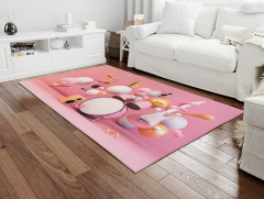 Pembe Gitar Bateri Halı