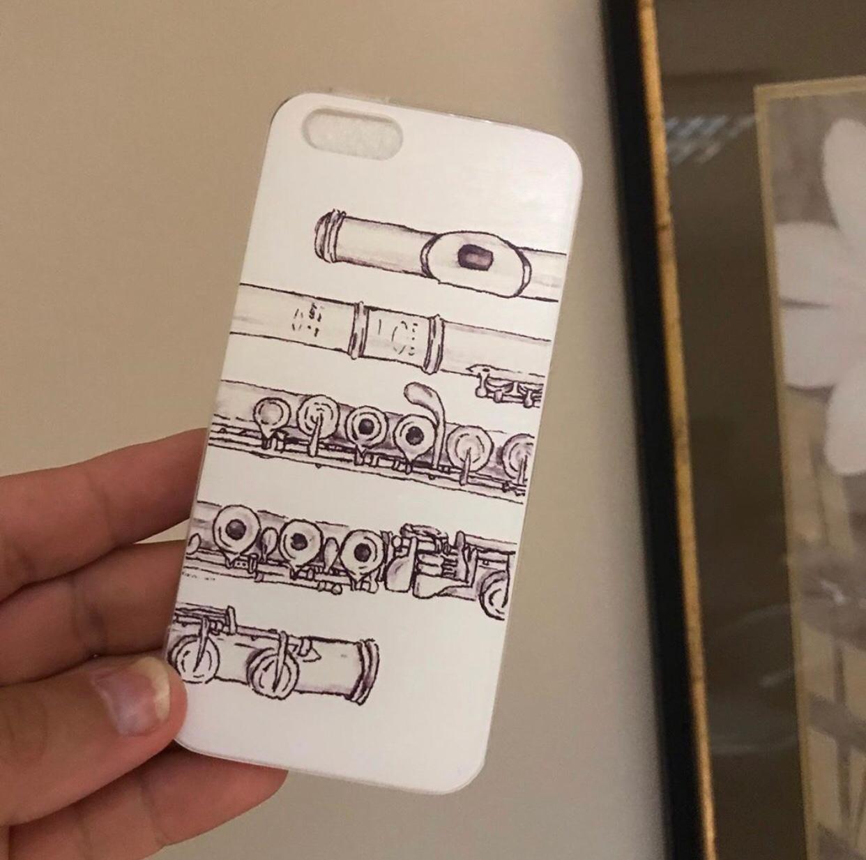 Yan Flüt Desenli Samsung Telefon Kılıfı