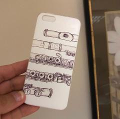 Yan Flüt Desenli Samsung Telefon Kılıfı