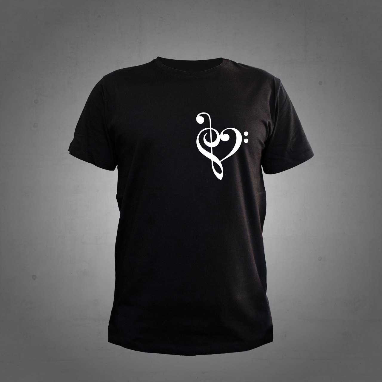 Fa Anahtar Sol Anahtar Siyah Tshirt L