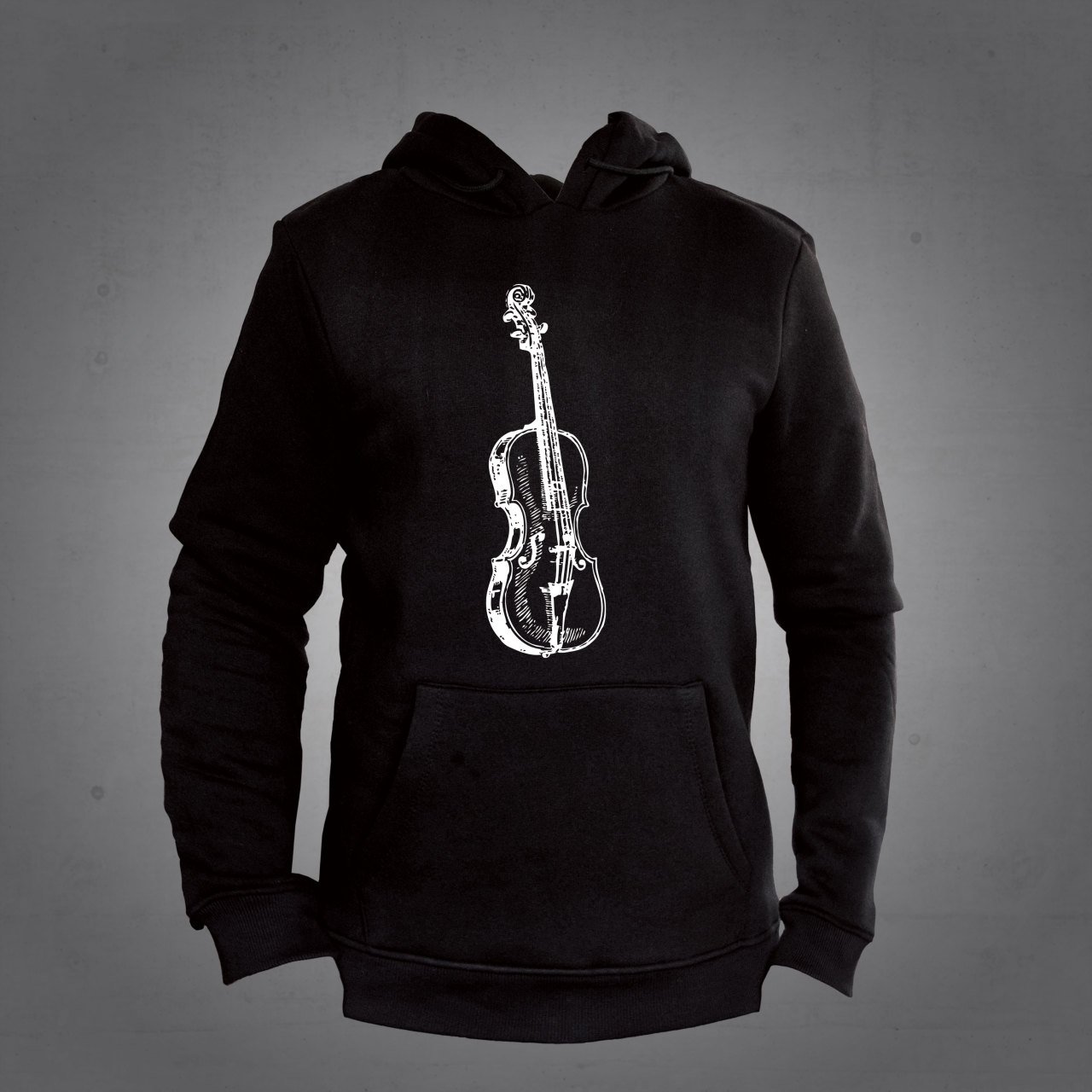 Keman Kapüşonlu Sweatshirt Hoodie L