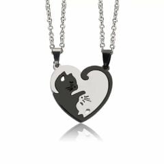 Best Friends Yin Yang Kedili Kolye Kalp Sevgili Çift Arkadaş Kolyesi