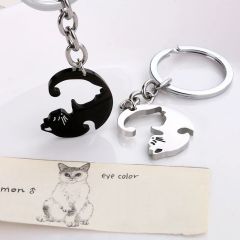 Yin Yang Çift Kedi Anahtarlıklık Best Friends Çift Sevgili Anahtarlık