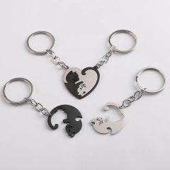 Yin Yang Çift Kedi Anahtarlıklık Best Friends Çift Sevgili Anahtarlık