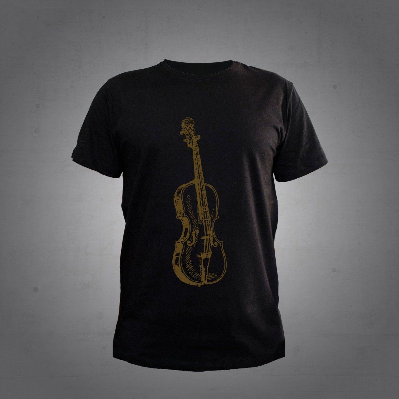 Herşey Nota Keman Siyah T-Shirt Unisex