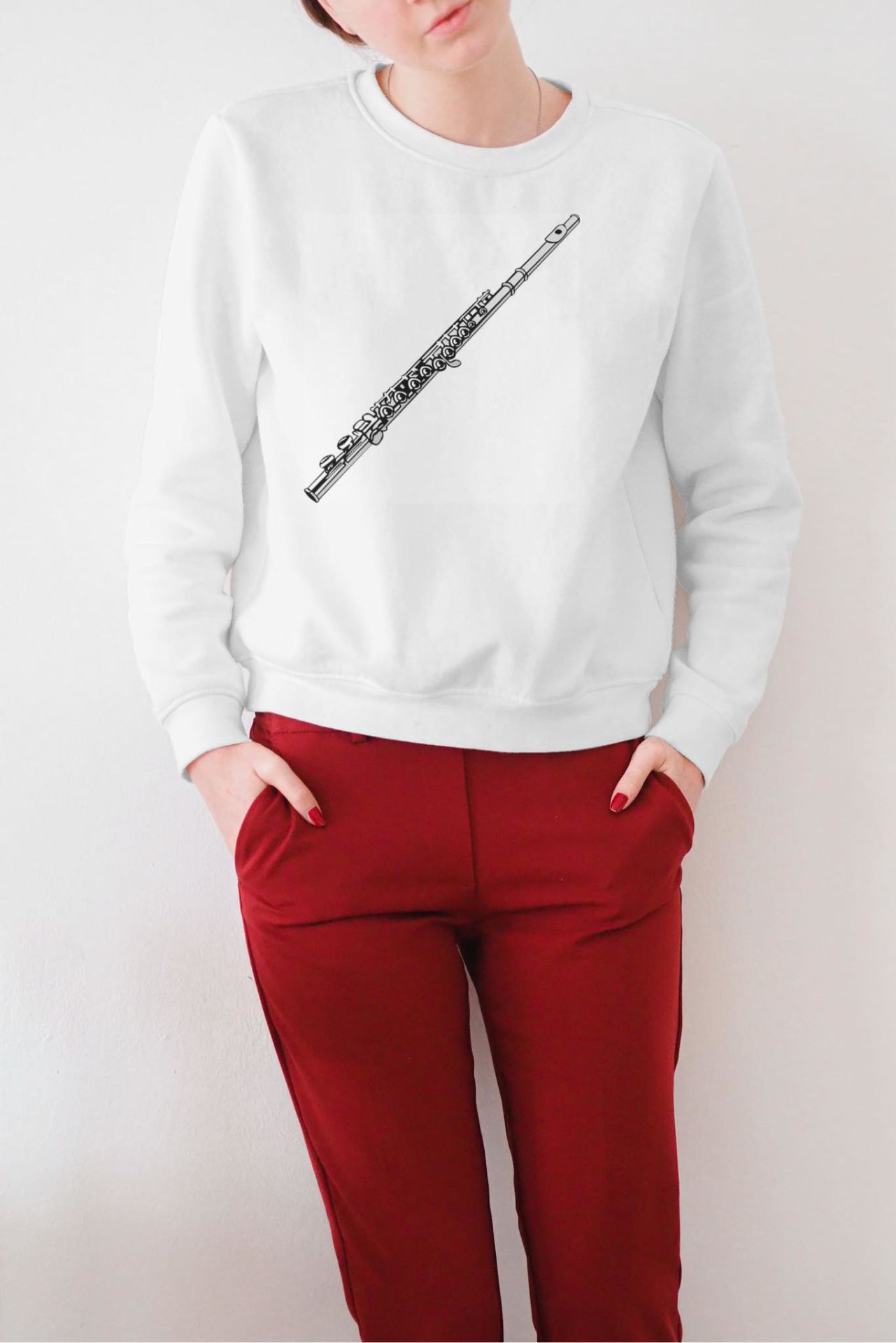Yan Flüt Sweatshirt Unisex L