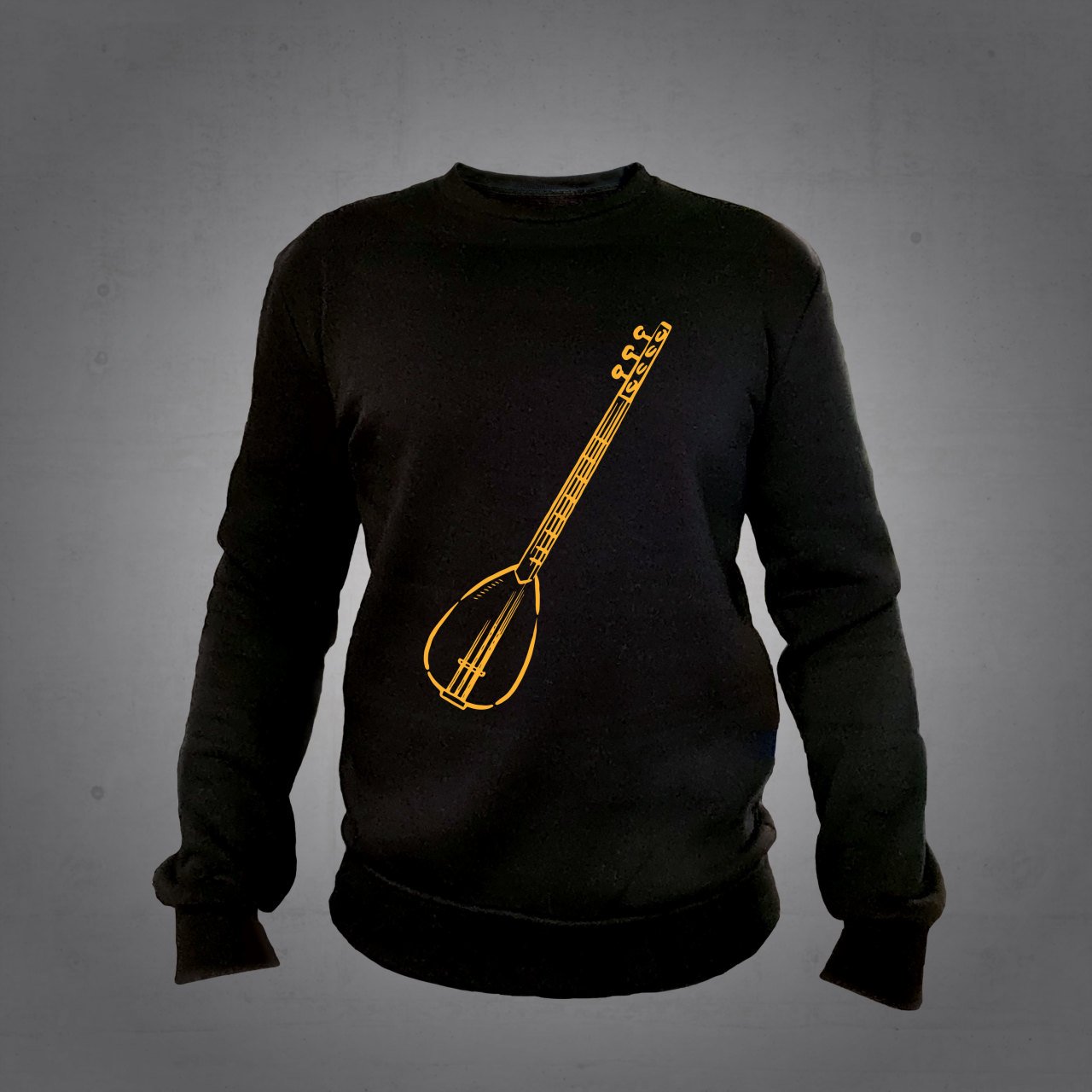 Bağlama Sweatshirt Black Gold L