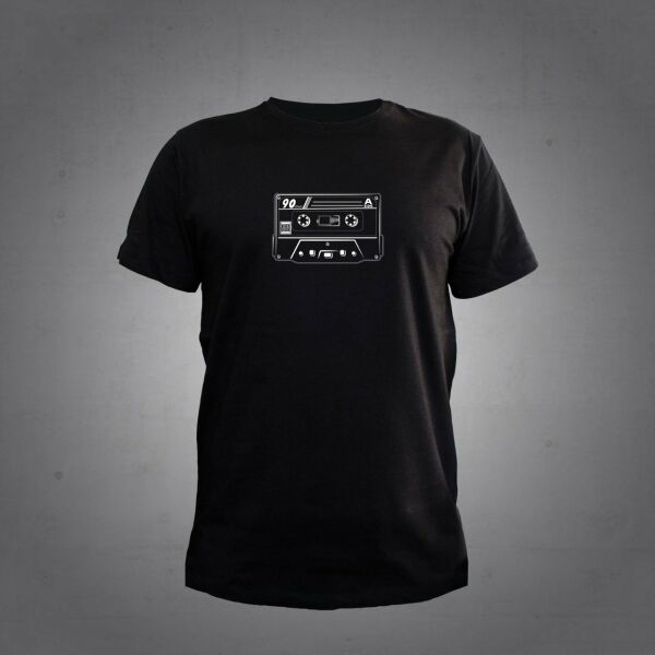 Herşey Nota Kaset Siyah T-Shirt Unisex