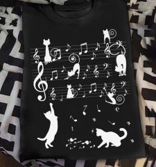 Kedi Nota Unisex Tshirt L