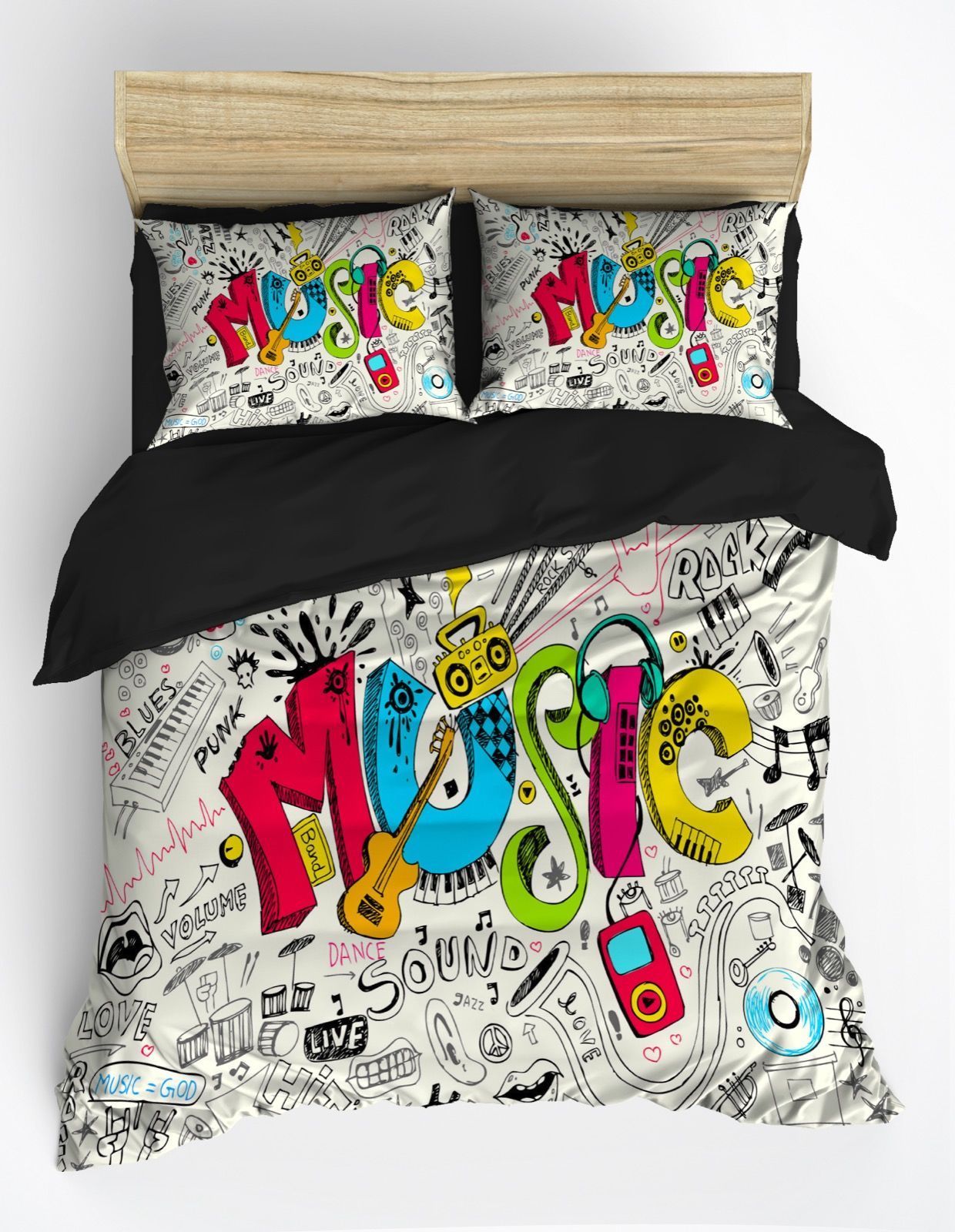 Music Notalar Çift Kişilik Nevresim Takımı