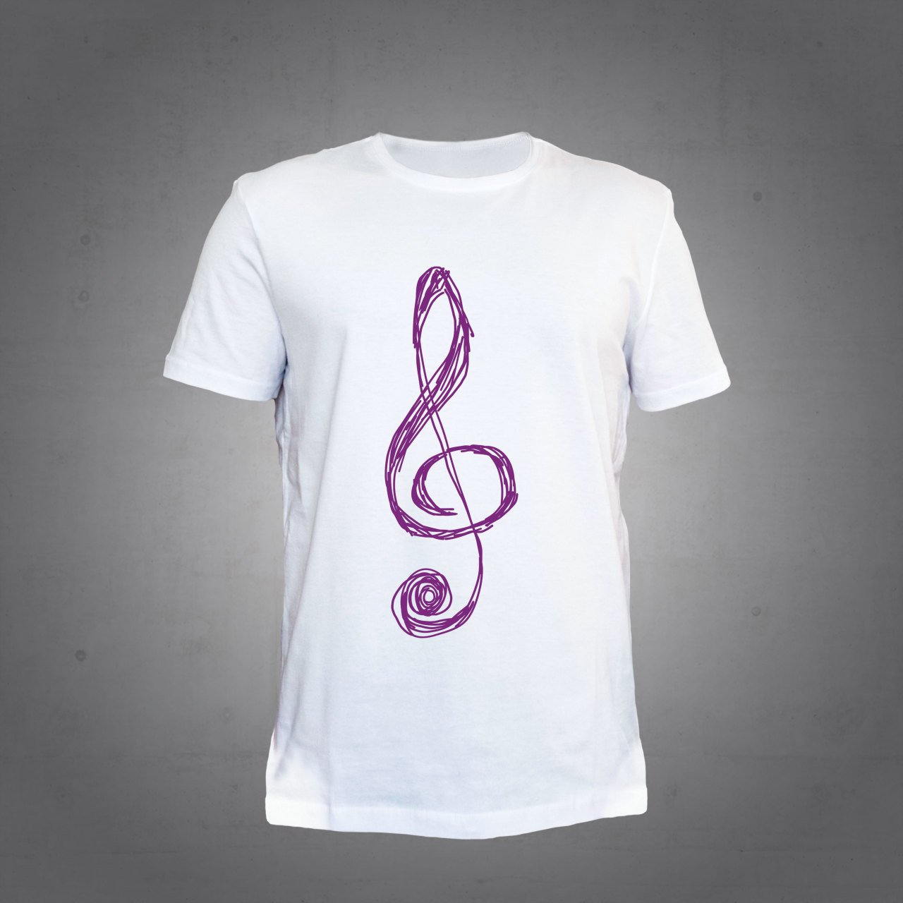 Sol Anahtar Mor Tshirt