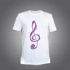 Sol Anahtar Mor Tshirt