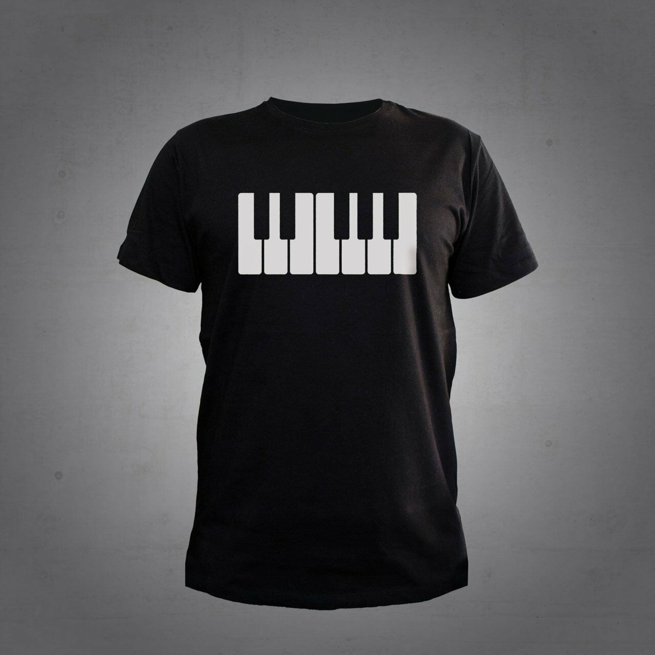 Herşey Nota Piyano Siyah T-shirt Unisex
