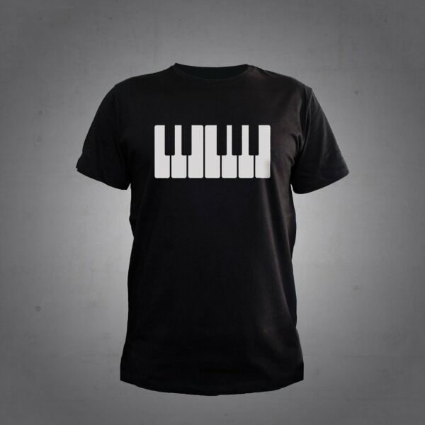 Herşey Nota Piyano Siyah T-shirt Unisex