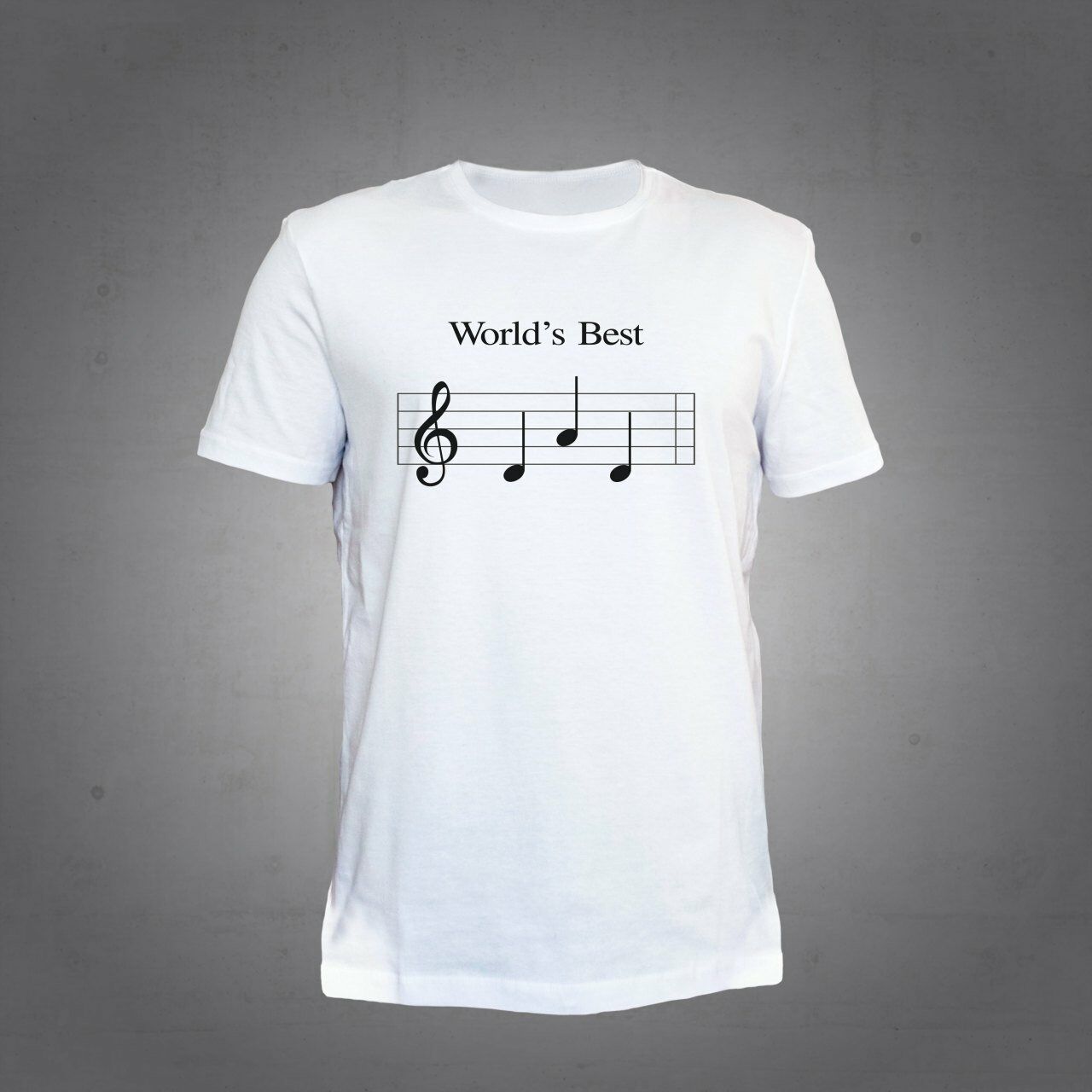 Herşey Nota World's Best Beyaz T-Shirt Unisex