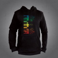 Piyano Kapüşonlu Sweatshirt Siyah L