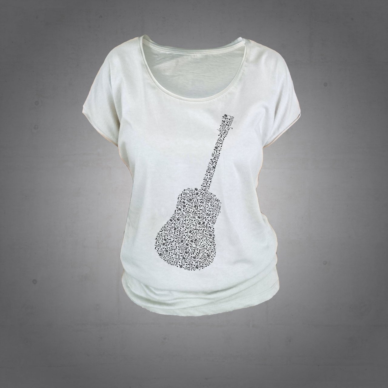 Gitar Nota Tshirt Kadın