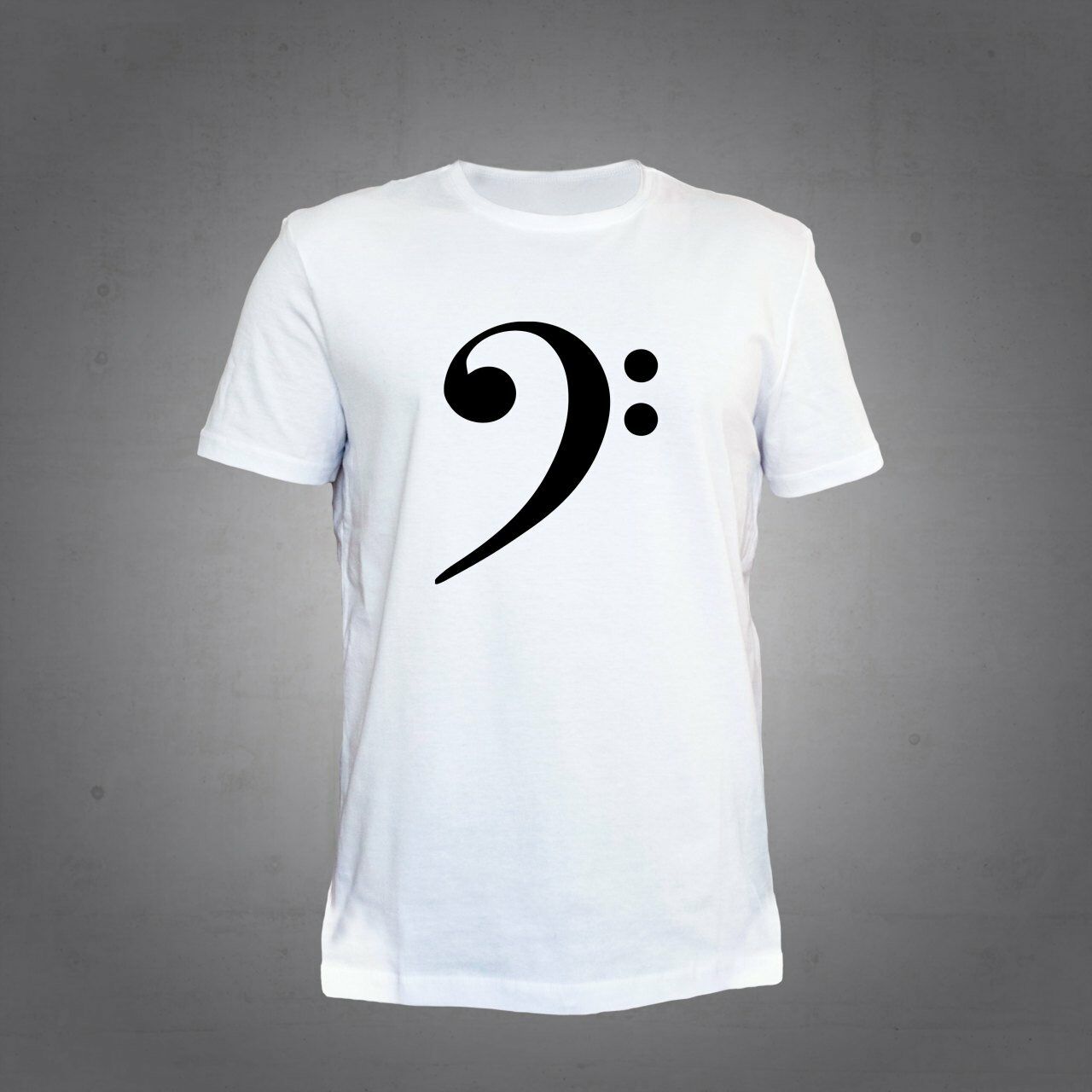 Herşey Nota Fa Anahtar Beyaz T-Shirt Unisex