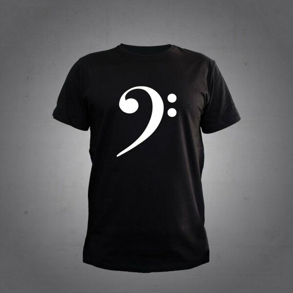 Herşey Nota Fa Anahtar Siyah T-Shirt Unisex