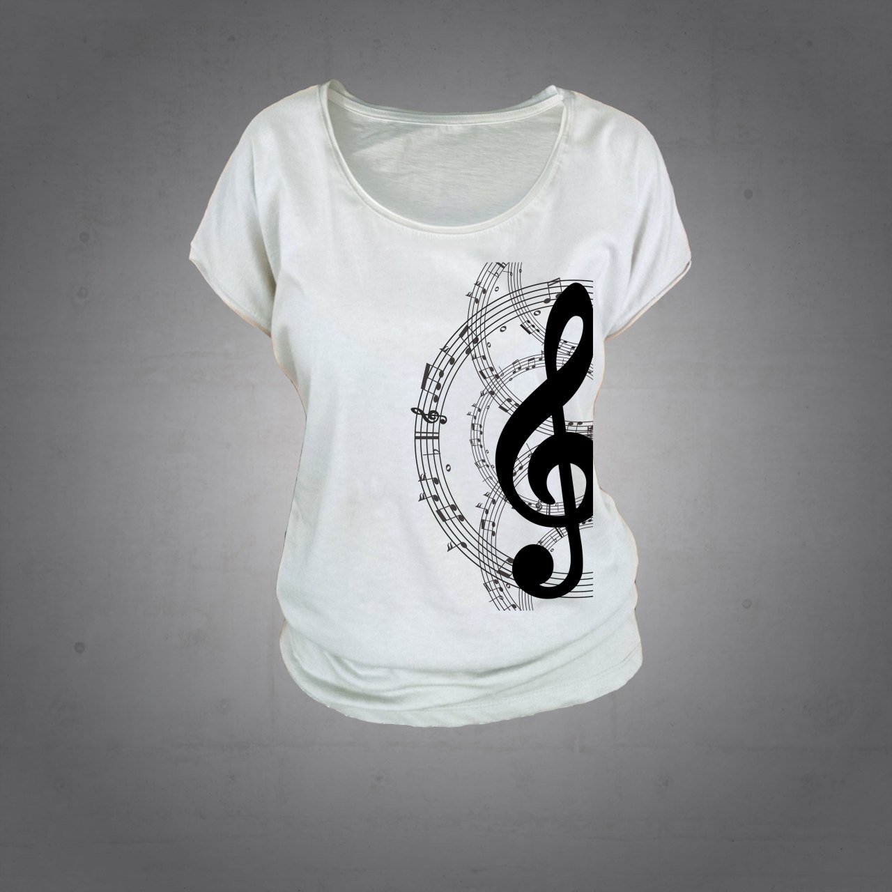 Sol Anahtar Nota Tshirt Kadın