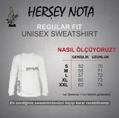 Piyano Çarpık Sweatshirt Black