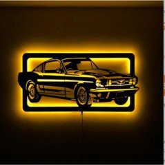 Mustang Led Işıklı Tablo