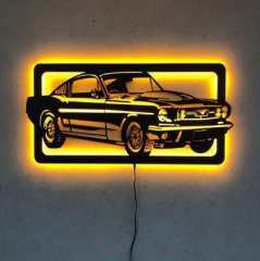 Mustang Led Işıklı Tablo