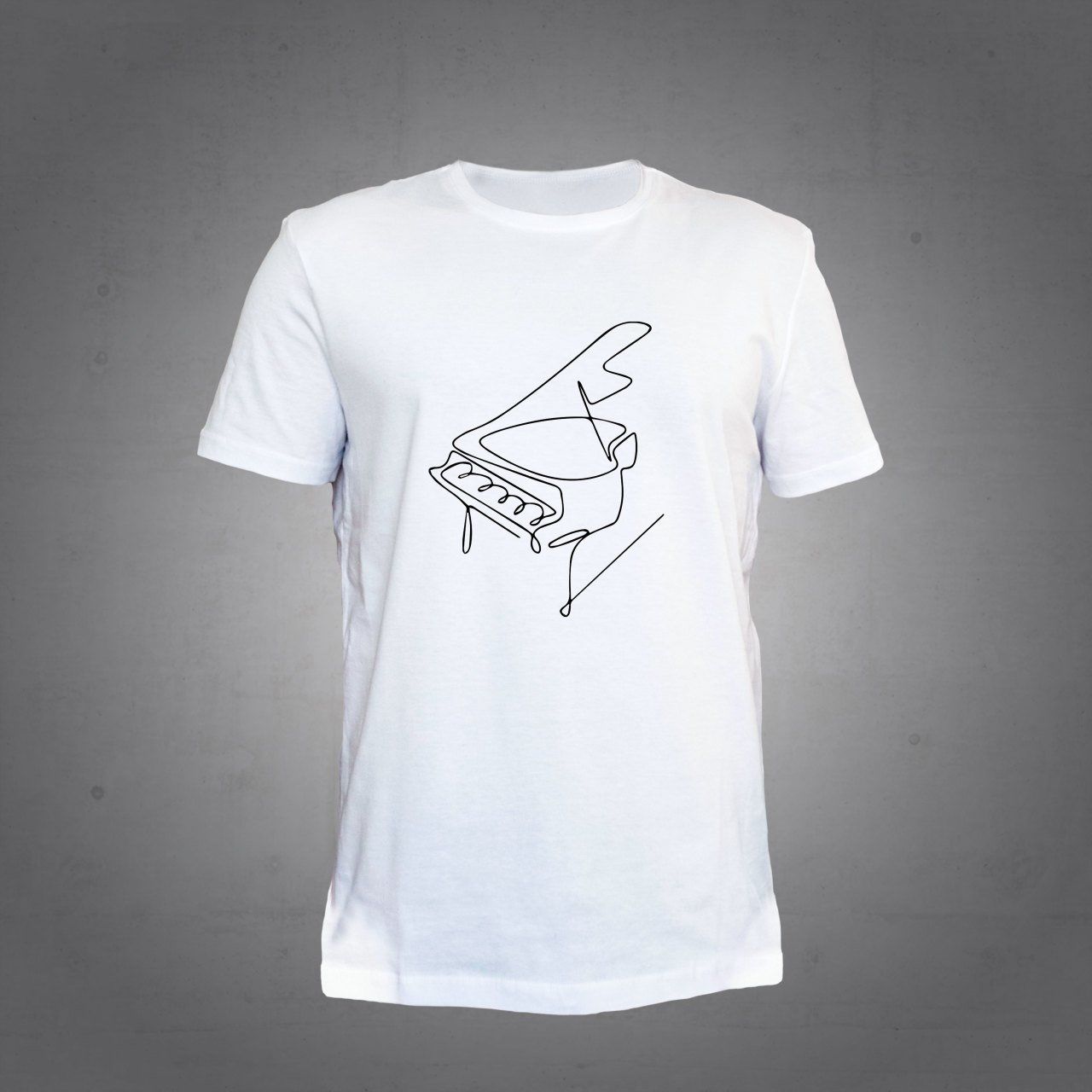 Herşey Nota Piyano Beyaz T-Shirt Unisex
