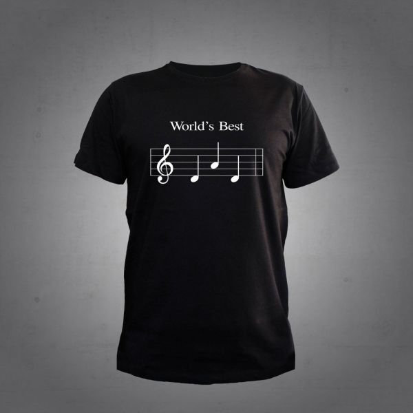 Herşey Nota World's Best Siyah T-shirt Unisex