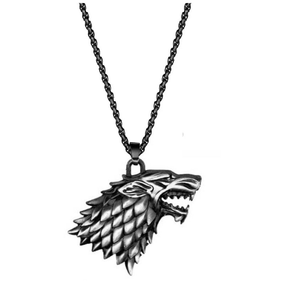 Game of Thrones Winter is coming stark kolye kurt Paslanmaz Çelik kolye