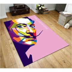 Salvador Dali Desenli Salon Halısı