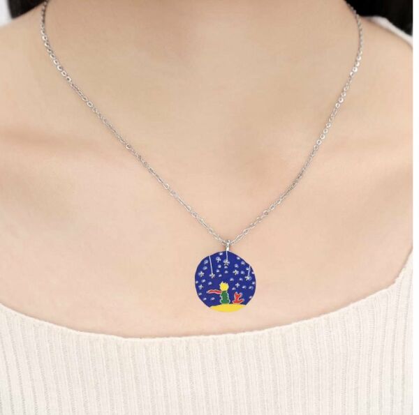 Little Prince Küçük Prens Ve Tilki Best Friends Dostluk Sembolü Çift Kolye