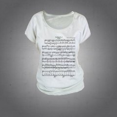 5. Senfoni Notalar Tshirt Kadın L