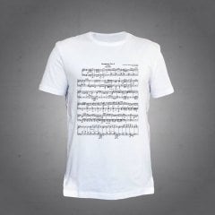 5. Senfoni Notalar Beyaz Tshirt