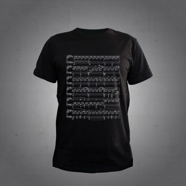 Herşey Nota Müzik Nota Siyah Tshirt Unisex