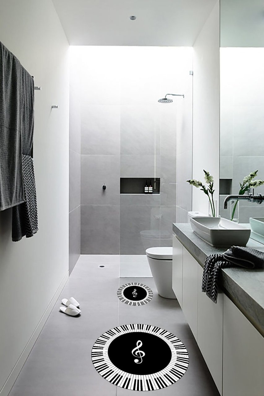 Piyano Sol Anahtar Banyo Paspas 2 li