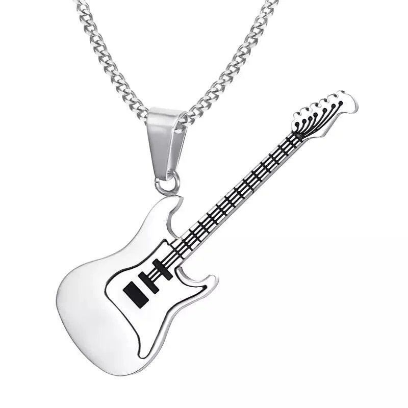 Yüksek Kalite Çelik Titanyum Gitar Kolye Metal Renk