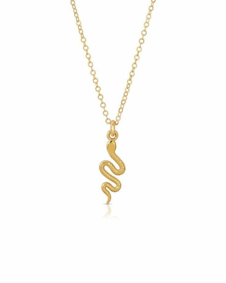 Yılan Snake Paslanmaz Çelik Gold Kolye