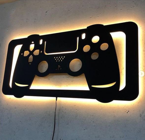 Ps4 Konsol  Led Işıklı Tablo Işıklı 70x35cm